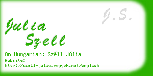 julia szell business card