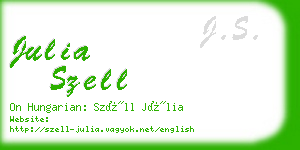 julia szell business card